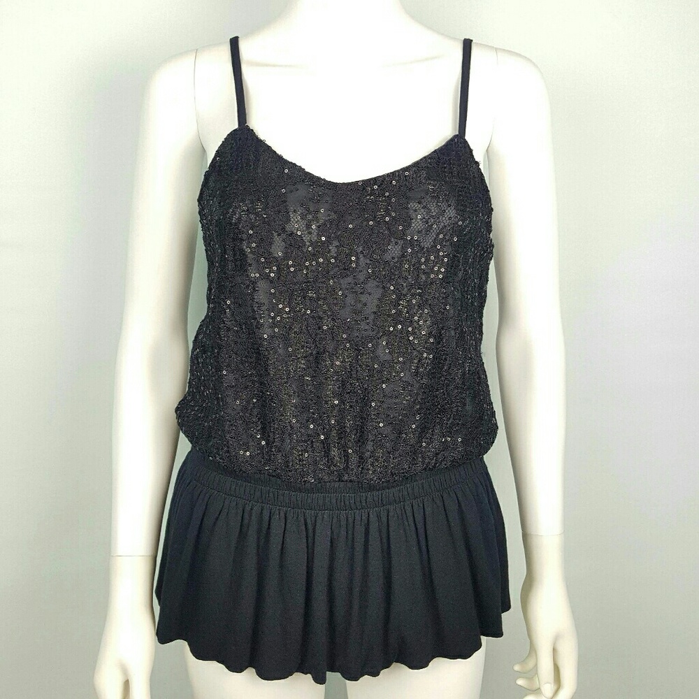 Express Black Peplum Top